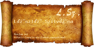 László Szilvána névjegykártya